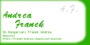 andrea franek business card